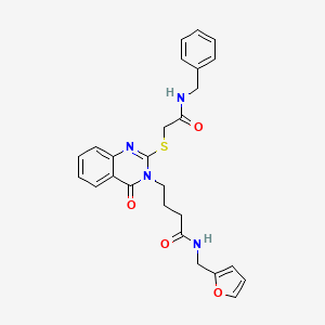 4-(2-((2-(benzylamino)-2-oxoethyl)thio)-4-oxoquinazolin-3(4H)-yl)-N-(furan-2-ylmethyl)butanamide
