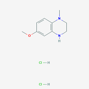 molecular formula C10H16Cl2N2O B2765352 7-Methoxy-4-methyl-2,3-dihydro-1H-quinoxaline;dihydrochloride CAS No. 2551116-14-2
