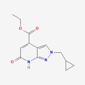 ethyl 2-(cyclopropylmethyl)-6-oxo-6,7-dihydro-2H-pyrazolo[3,4-b]pyridine-4-carboxylate