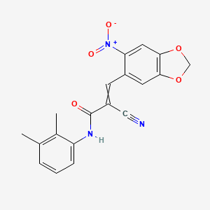 2-cyano-N-(2,3-dimethylphenyl)-3-(6-nitro-2H-1,3-benzodioxol-5-yl)prop-2-enamide