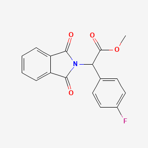 molecular formula C17H12FNO4 B2765399 甲酸甲酯-2-(1,3-二氧代异喹啉-2-基)-2-(4-氟苯基)乙酸酯 CAS No. 2288708-45-0