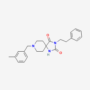molecular formula C23H27N3O2 B2765402 8-(3-Methylbenzyl)-3-phenethyl-1,3,8-triazaspiro[4.5]decane-2,4-dione CAS No. 1021066-93-2