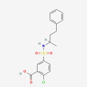 2-Chloro-5-[(4-phenylbutan-2-yl)sulfamoyl]benzoic acid