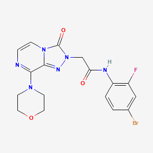 molecular formula C17H16BrFN6O3 B2765408 N-(4-bromo-2-fluorophenyl)-2-(8-morpholino-3-oxo-[1,2,4]triazolo[4,3-a]pyrazin-2(3H)-yl)acetamide CAS No. 1185132-18-6