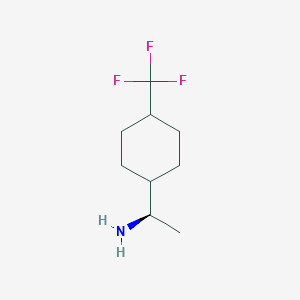 molecular formula C9H16F3N B2765416 (1R)-1-[4-(Trifluoromethyl)cyclohexyl]ethanamine CAS No. 2248172-11-2