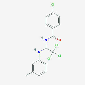 4-chloro-N-(2,2,2-trichloro-1-(m-tolylamino)ethyl)benzamide