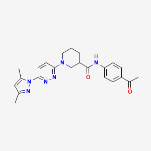 N-(4-acetylphenyl)-1-(6-(3,5-dimethyl-1H-pyrazol-1-yl)pyridazin-3-yl)piperidine-3-carboxamide