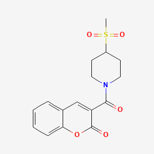 3-(4-(methylsulfonyl)piperidine-1-carbonyl)-2H-chromen-2-one