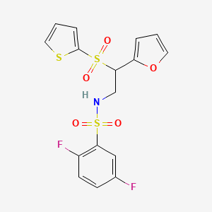 2,5-difluoro-N-[2-(2-furyl)-2-(2-thienylsulfonyl)ethyl]benzenesulfonamide