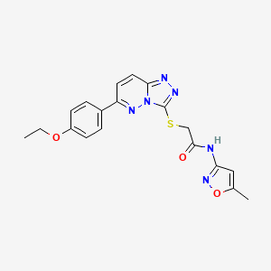 molecular formula C19H18N6O3S B2765426 2-((6-(4-ethoxyphenyl)-[1,2,4]triazolo[4,3-b]pyridazin-3-yl)thio)-N-(5-methylisoxazol-3-yl)acetamide CAS No. 894061-52-0