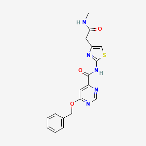 molecular formula C18H17N5O3S B2765428 6-(benzyloxy)-N-(4-(2-(methylamino)-2-oxoethyl)thiazol-2-yl)pyrimidine-4-carboxamide CAS No. 2034364-74-2