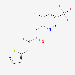 molecular formula C13H10ClF3N2OS B2765429 2-[3-氯-5-(三氟甲基)-2-吡啶基]-N-(2-噻吩基甲基)乙酰胺 CAS No. 477850-27-4