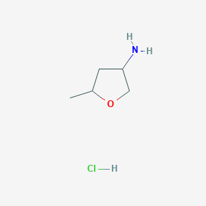 molecular formula C5H12ClNO B2765431 5-Methyloxolan-3-amine hydrochloride CAS No. 1909318-60-0