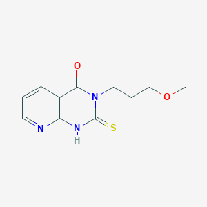 molecular formula C11H13N3O2S B2765433 2-mercapto-3-(3-methoxypropyl)pyrido[2,3-d]pyrimidin-4(3H)-one CAS No. 688793-21-7