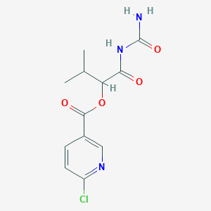 1-(Carbamoylamino)-3-methyl-1-oxobutan-2-yl 6-chloropyridine-3-carboxylate