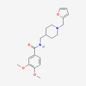 molecular formula C20H26N2O4 B2765441 N-((1-(furan-2-ylmethyl)piperidin-4-yl)methyl)-3,4-dimethoxybenzamide CAS No. 954079-24-4