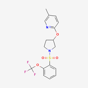 5-Methyl-2-((1-((2-(trifluoromethoxy)phenyl)sulfonyl)pyrrolidin-3-yl)oxy)pyridine