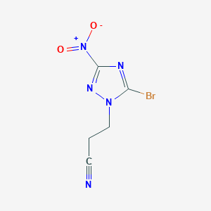 molecular formula C5H4BrN5O2 B2765453 3-(5-bromo-3-nitro-1H-1,2,4-triazol-1-yl)propanenitrile CAS No. 159209-56-0