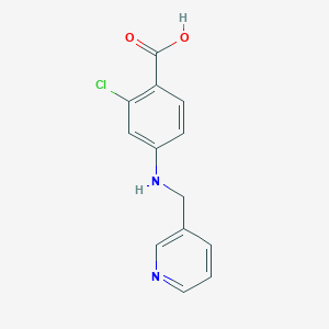 molecular formula C13H11ClN2O2 B276546 2-Chloro-4-[(3-pyridylmethyl)amino]benzoic acid 