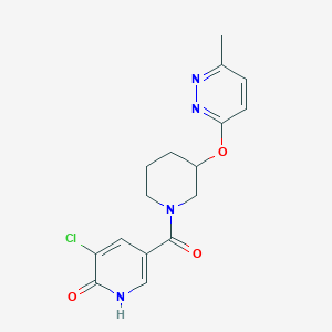 molecular formula C16H17ClN4O3 B2765460 (5-Chloro-6-hydroxypyridin-3-yl)(3-((6-methylpyridazin-3-yl)oxy)piperidin-1-yl)methanone CAS No. 2034439-73-9