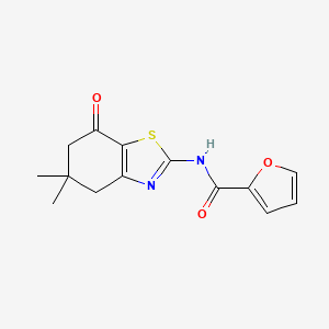 molecular formula C14H14N2O3S B2765463 N-(5,5-dimethyl-7-oxo-4,6-dihydro-1,3-benzothiazol-2-yl)furan-2-carboxamide CAS No. 325987-00-6