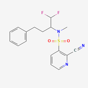 2-cyano-N-(1,1-difluoro-4-phenylbutan-2-yl)-N-methylpyridine-3-sulfonamide