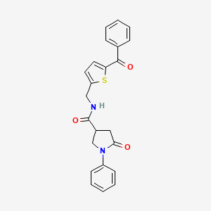 B2765474 N-[(5-benzoylthiophen-2-yl)methyl]-5-oxo-1-phenylpyrrolidine-3-carboxamide CAS No. 1797615-43-0