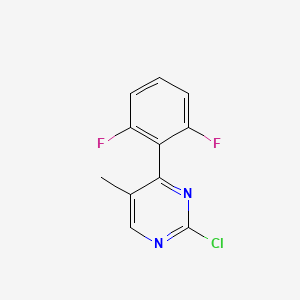 molecular formula C11H7ClF2N2 B2765479 2-Chloro-4-(2,6-difluorophenyl)-5-methylpyrimidine CAS No. 1516720-09-4