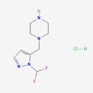 molecular formula C9H15ClF2N4 B2765495 Chemcollect KX000681 CAS No. 1431964-10-1