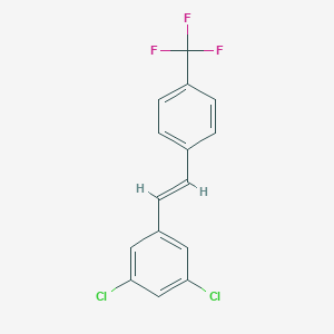 molecular formula C15H9Cl2F3 B027655 1,3-dichloro-5-[(E)-2-[4-(trifluoromethyl)phenyl]ethenyl]benzene CAS No. 688348-33-6