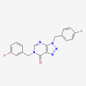 6-(3-fluorobenzyl)-3-(4-fluorobenzyl)-3H-[1,2,3]triazolo[4,5-d]pyrimidin-7(6H)-one