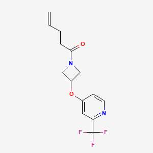 1-[3-[2-(Trifluoromethyl)pyridin-4-yl]oxyazetidin-1-yl]pent-4-en-1-one
