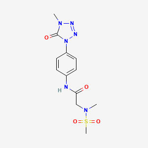 N-(4-(4-methyl-5-oxo-4,5-dihydro-1H-tetrazol-1-yl)phenyl)-2-(N-methylmethylsulfonamido)acetamide