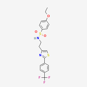 molecular formula C20H19F3N2O3S2 B2765520 4-乙氧基-N-(2-(2-(4-(三氟甲基)苯基)噻唑-4-基)乙基)苯磺酰胺 CAS No. 896679-13-3