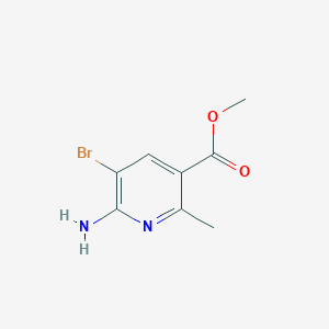 molecular formula C8H9BrN2O2 B2765521 甲基-6-氨基-5-溴-2-甲基烟酸甲酯 CAS No. 1780195-99-4