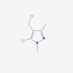 molecular formula C6H8Cl2N2 B2765524 5-氯-4-(氯甲基)-1,3-二甲基-1H-吡唑 CAS No. 956571-07-6