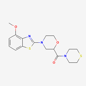 molecular formula C17H21N3O3S2 B2765534 [4-(4-Methoxy-1,3-benzothiazol-2-yl)morpholin-2-yl]-thiomorpholin-4-ylmethanone CAS No. 2415469-33-7