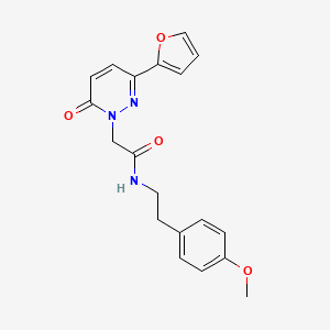 molecular formula C19H19N3O4 B2765548 2-(3-(呋喃-2-基)-6-氧代吡啶-1(6H)-基)-N-(4-甲氧基苯乙基)乙酰胺 CAS No. 899989-37-8