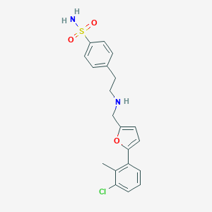 molecular formula C20H21ClN2O3S B276555 4-[2-({[5-(3-Chloro-2-methylphenyl)-2-furyl]methyl}amino)ethyl]benzenesulfonamide 