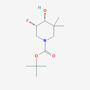 cis-3-Fluoro-4-hydroxy-5,5-dimethylpiperidine-1-carboxylic acid tert-butyl ester