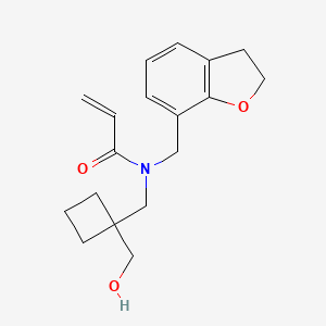 N-(2,3-Dihydro-1-benzofuran-7-ylmethyl)-N-[[1-(hydroxymethyl)cyclobutyl]methyl]prop-2-enamide