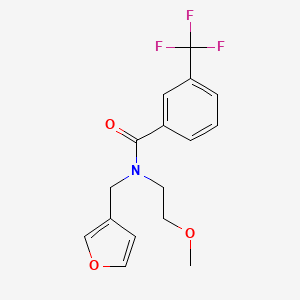 molecular formula C16H16F3NO3 B2765563 N-(furan-3-ylmethyl)-N-(2-methoxyethyl)-3-(trifluoromethyl)benzamide CAS No. 1421483-66-0