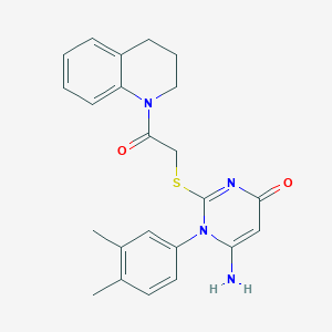 6-amino-2-[2-(3,4-dihydro-2H-quinolin-1-yl)-2-oxoethyl]sulfanyl-1-(3,4-dimethylphenyl)pyrimidin-4-one