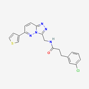 3-(3-chlorophenyl)-N-((6-(thiophen-3-yl)-[1,2,4]triazolo[4,3-b]pyridazin-3-yl)methyl)propanamide