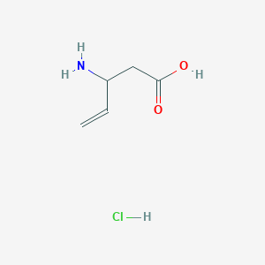 molecular formula C5H10ClNO2 B2765576 (+/-)-3-Aminopent-4-enoic acid hydrochloride CAS No. 198822-05-8
