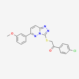 1-(4-Chlorophenyl)-2-[[6-(3-methoxyphenyl)-[1,2,4]triazolo[4,3-b]pyridazin-3-yl]sulfanyl]ethanone