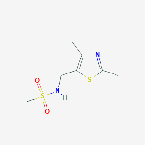 molecular formula C7H12N2O2S2 B2765579 N-((2,4-二甲基噻唑-5-基)甲基)甲磺酰胺 CAS No. 1865582-48-4