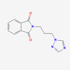 molecular formula C13H12N4O2 B2765580 2-[3-(1H-1,2,4-Triazol-1-yl)propyl]-1H-isoindole-1,3(2H)-dione CAS No. 101225-88-1