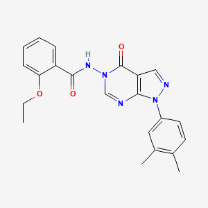 molecular formula C22H21N5O3 B2765582 N-(1-(3,4-dimethylphenyl)-4-oxo-1H-pyrazolo[3,4-d]pyrimidin-5(4H)-yl)-2-ethoxybenzamide CAS No. 899967-18-1
