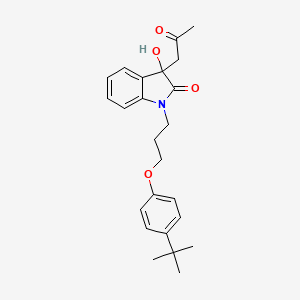 molecular formula C24H29NO4 B2765583 1-[3-(4-叔丁基苯氧基)丙基]-3-羟基-3-(2-氧代丙基)吲哚-2-酮 CAS No. 879044-11-8